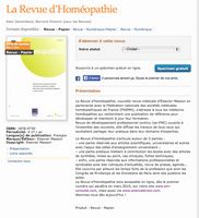 la Revue dHomeopathie
